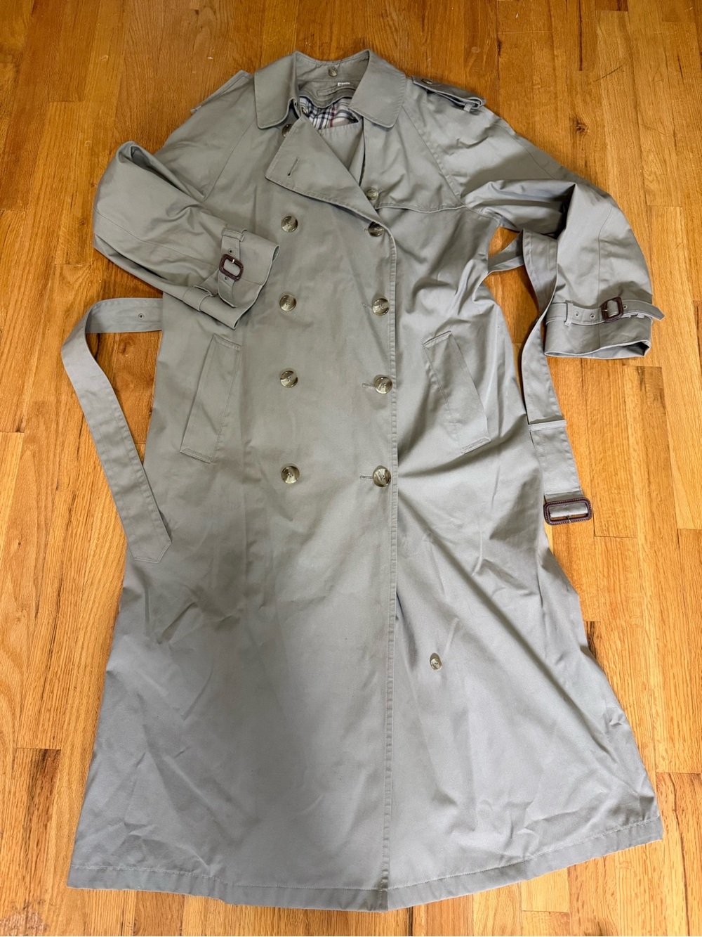 Women's Double-Breasted Trench Coat in Sage